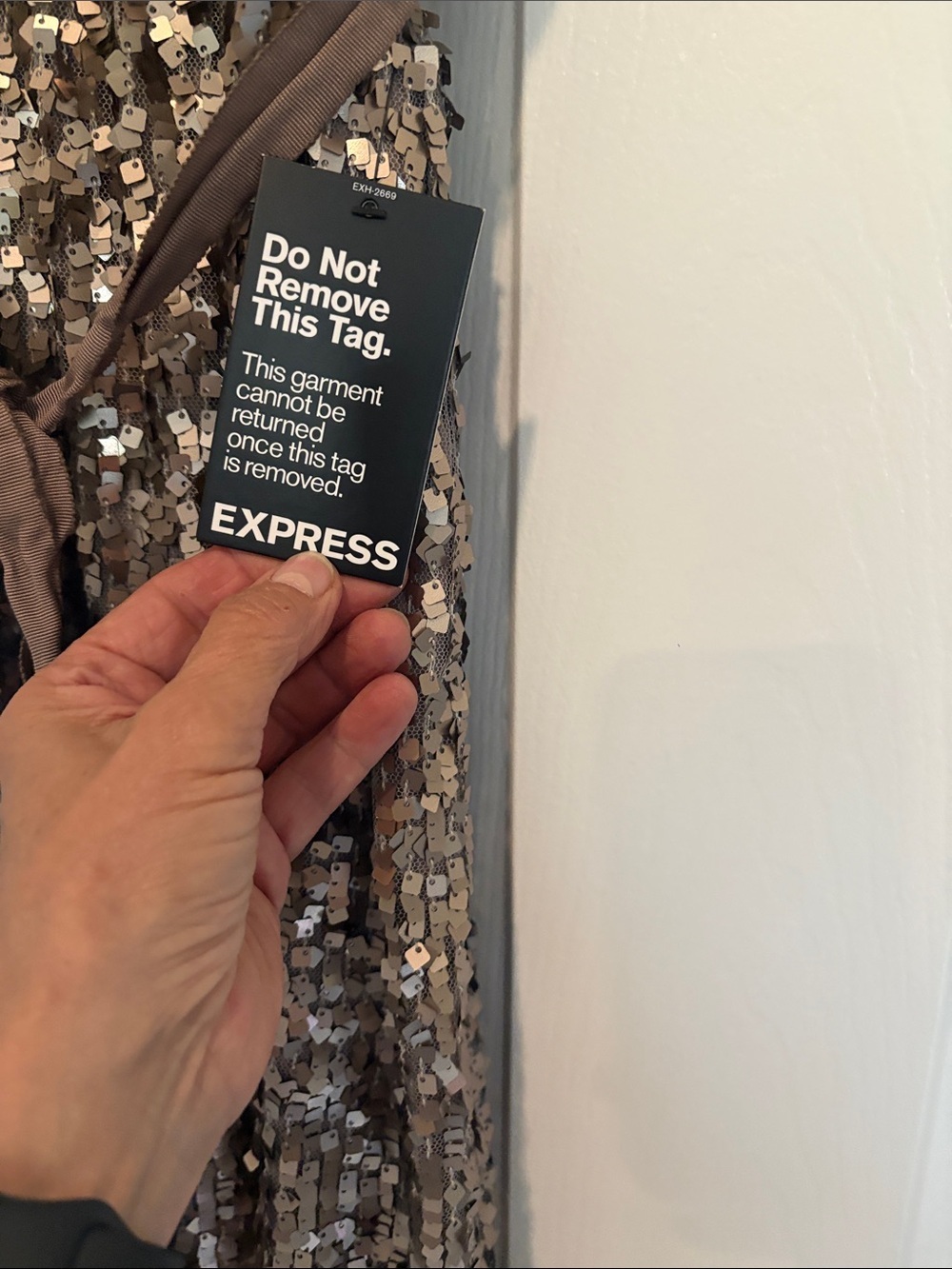 NWT Express Gold Sequin Mini Dress,Medium - Picture 3 of 8